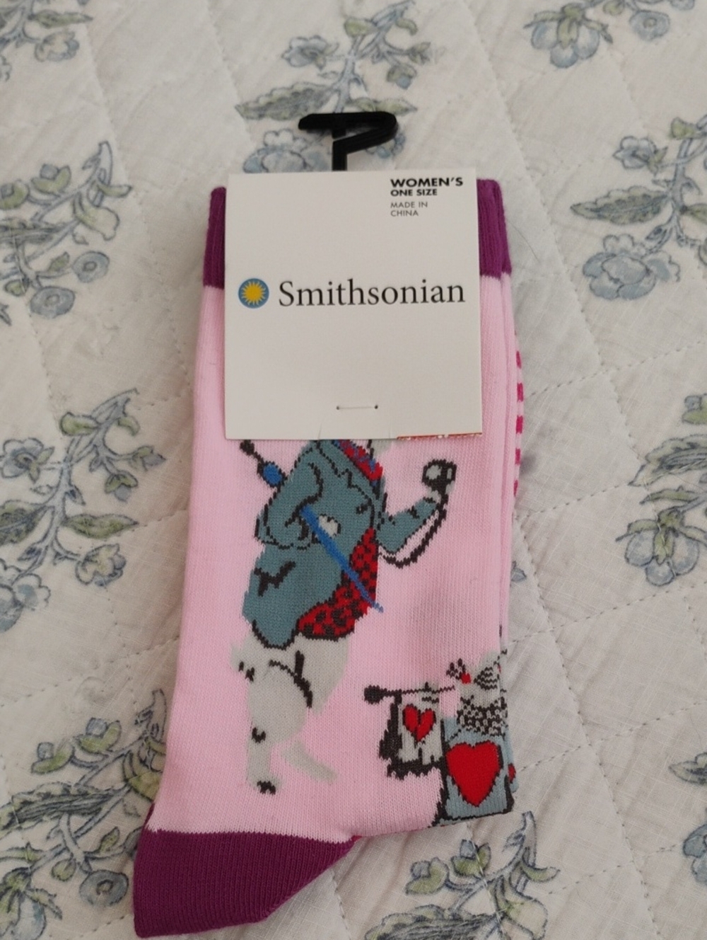 Smithsonian "Alice in Wonderland" Crew Socks NWT